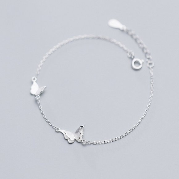*NEW 925 Sterling Silver Butterfly Bracelet - Picture 1 of 3